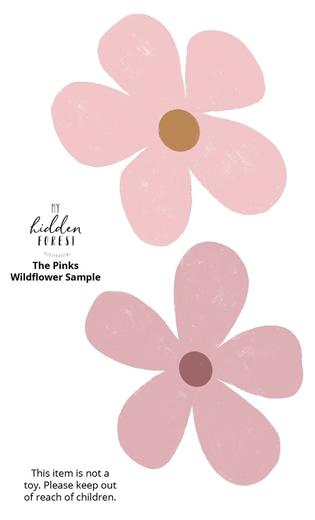 Wildflowers | Removable Fabric Wall Decals Rainbows My Hidden Forest 