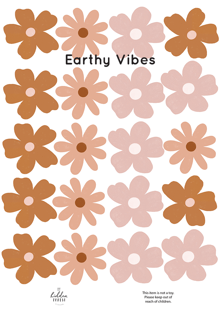 Wildflowers | Removable Fabric Wall Decals Rainbows My Hidden Forest 