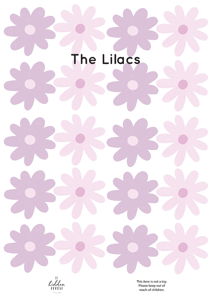 Wildflowers | Removable Fabric Wall Decals Rainbows My Hidden Forest 