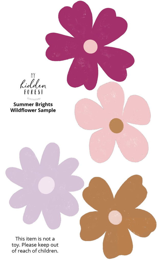 Wildflowers | Removable Fabric Wall Decals Rainbows My Hidden Forest 