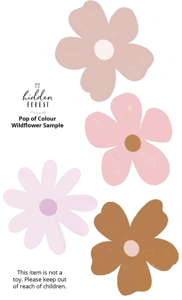 Wildflowers | Removable Fabric Wall Decals Rainbows My Hidden Forest 