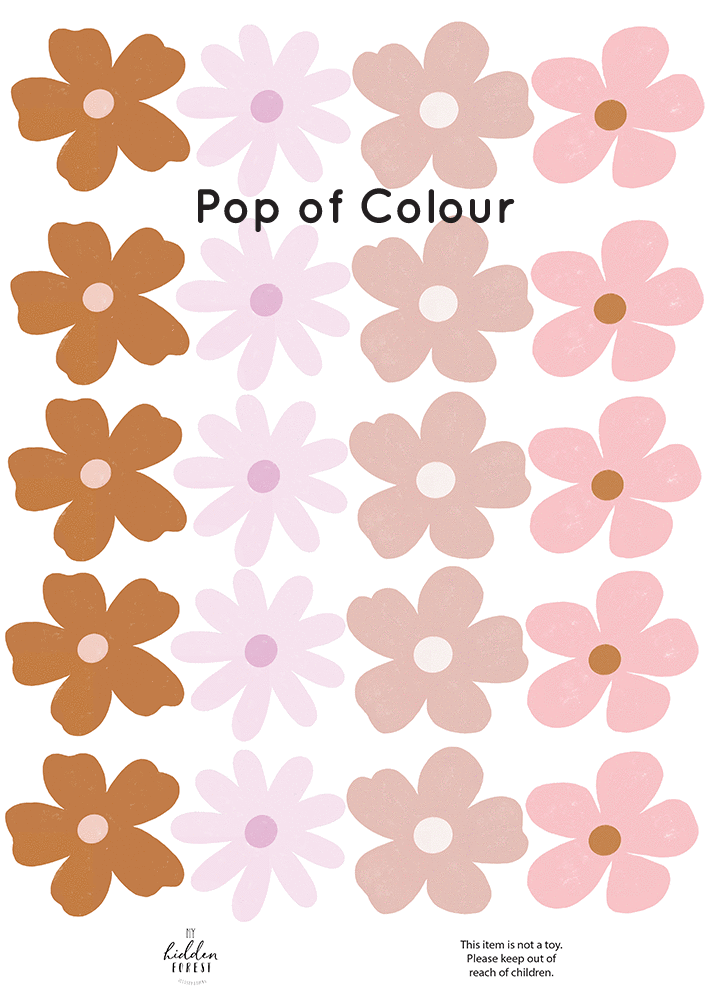 Wildflowers | Removable Fabric Wall Decals Rainbows My Hidden Forest 