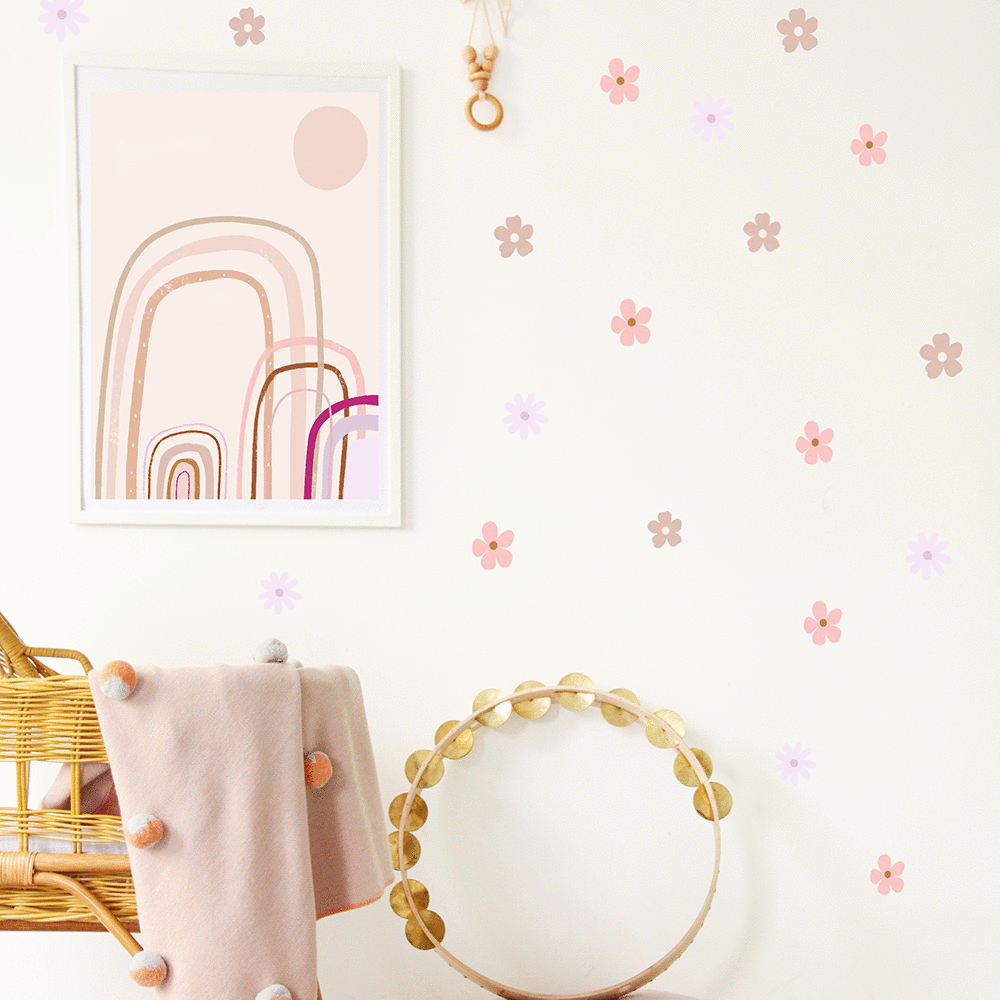 Wildflowers | Removable Fabric Wall Decals Rainbows My Hidden Forest 