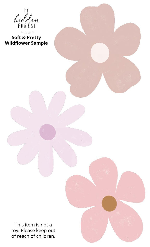 Wildflowers | Removable Fabric Wall Decals Rainbows My Hidden Forest 