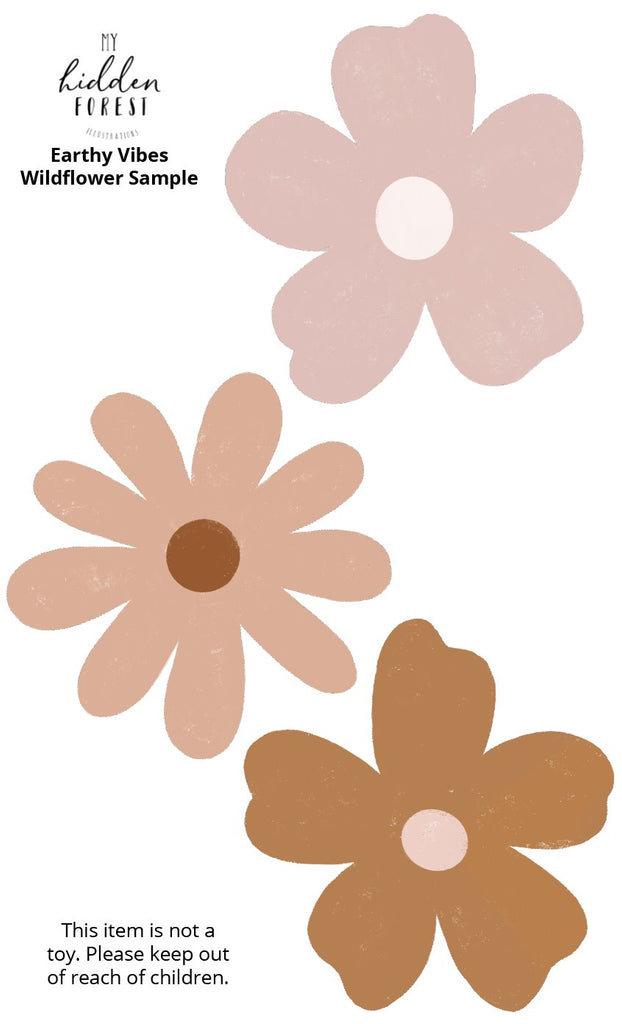 Wildflowers | Removable Fabric Wall Decals Rainbows My Hidden Forest 