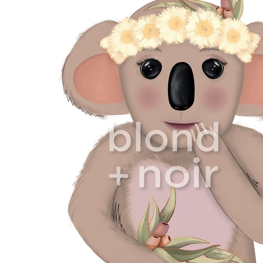 Willow Koala | Australian Art Print Art Prints Blond + Noir 