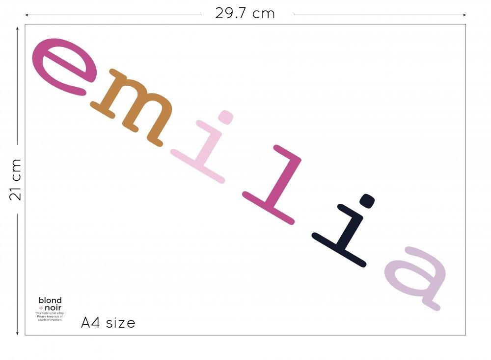 Words for the Wall: Custom Name or Quote | Removable Fabric Wall Decals Wall Decals Blond + Noir 