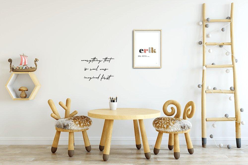 Words for the Wall: Custom Name or Quote | Removable Fabric Wall Decals Wall Decals Blond + Noir 
