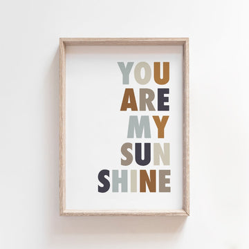 You are my sunshine Print | Denim | Art Print Art Prints Blond + Noir 